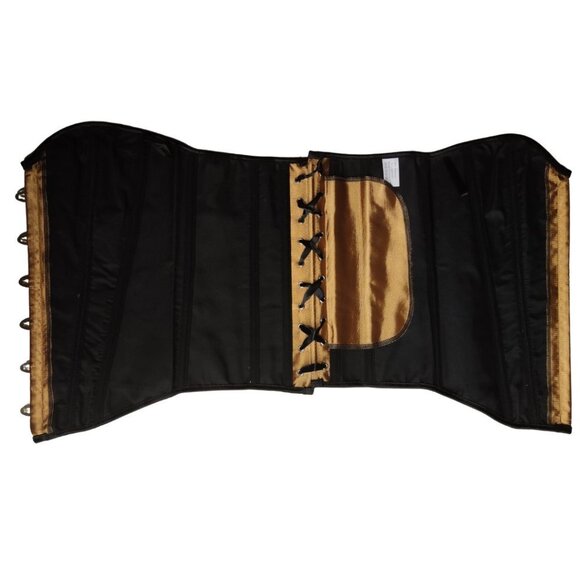 💜 Gold Sparkle Overbust Corset and Thong Set - Picture 5 of 7